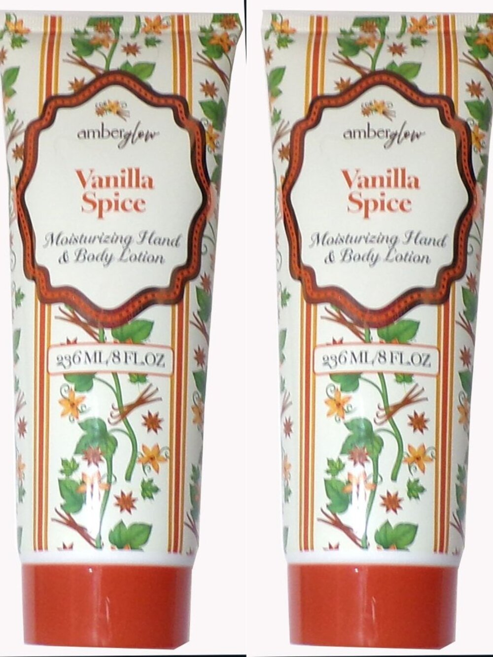 Amber Glow Hand and Body Lotions - Vanilla Spice Moisturizing (Set of 2)
